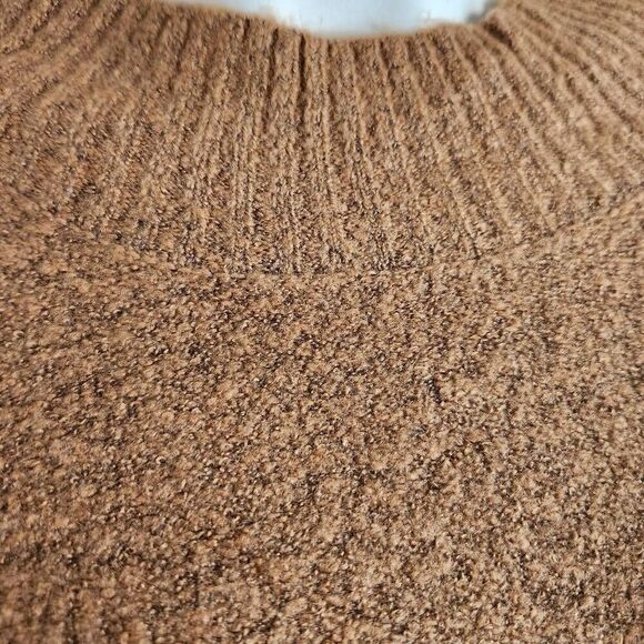 Mak women's large copper maxi high neck long sleeve sweater stretchy dress - Picture 4 of 5